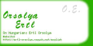 orsolya ertl business card